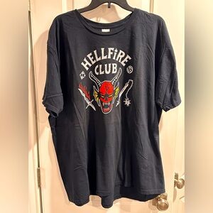 Netflix Original Stranger Things Hellfire Club Black T-Shirt Unisex Sz 3XL